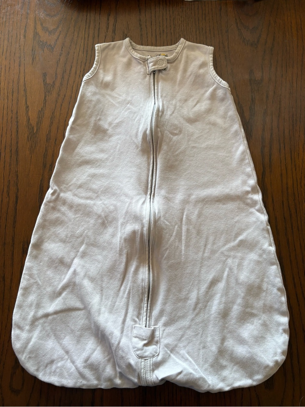 Sleeveless Baby Sleep Sack in Light Gray with Front Zipper
